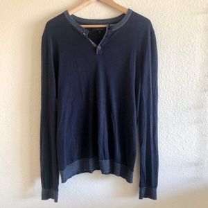 Rag & Bone Navy Cotton & Cashmere Sweater
